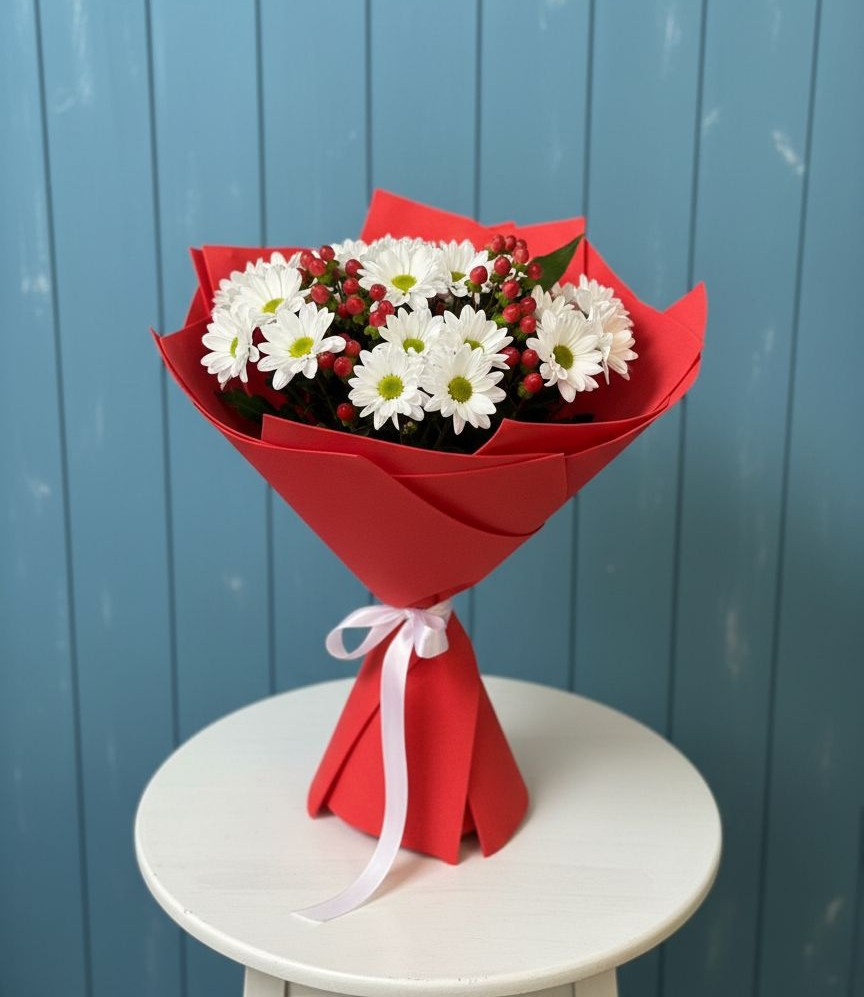 Букет цветов из: Хризантемы в Нефтегорске Самарской области