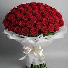 Букет 101 Красная роза Блэк Мэджик в Нефтегорске Самарской области