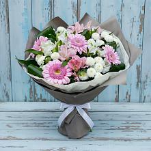Букет цветов из:  Герберы, Альстромерии и Хризантемы #REPLACE_PRED# Нефтегорске Самарской области