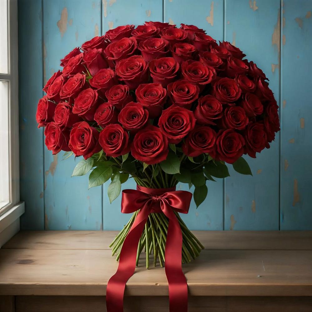 Букет Красные розы Блэк Меджик в Нефтегорске Самарской области