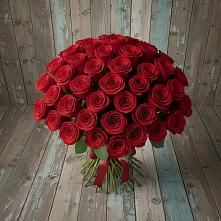 Букет 55 Красных роз Фридом #REPLACE_PRED# Нефтегорске Самарской области
