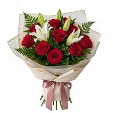 Букет цветов из:  Лилии и Розы #REPLACE_PRED# Нефтегорске Самарской области