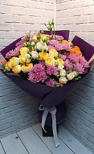 Букет цветов из:  Хризантемы и Розы в Нефтегорске Самарской области