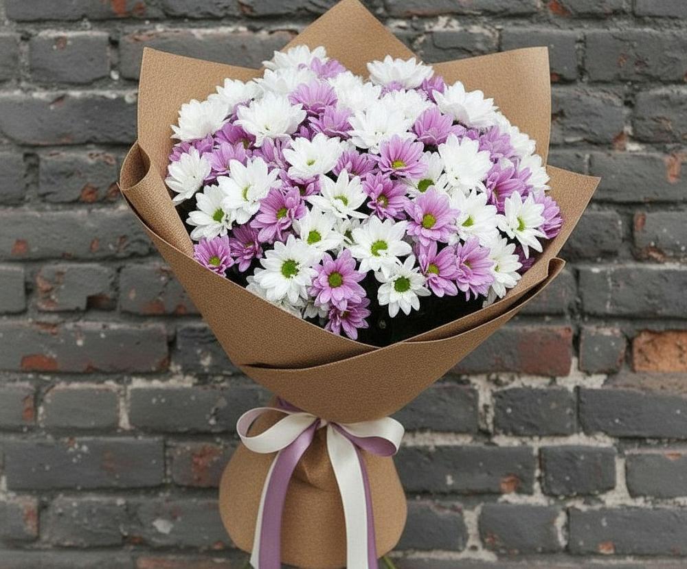 Букет цветов из: Хризантемы в Нефтегорске Самарской области