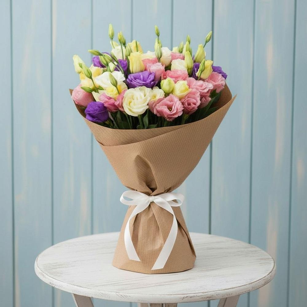 Букет цветов из: Лизиантусы в Нефтегорске Самарской области