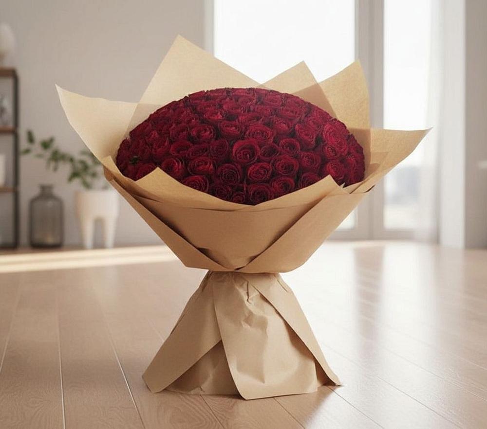 Букет 101 Красная роза в Нефтегорске Самарской области