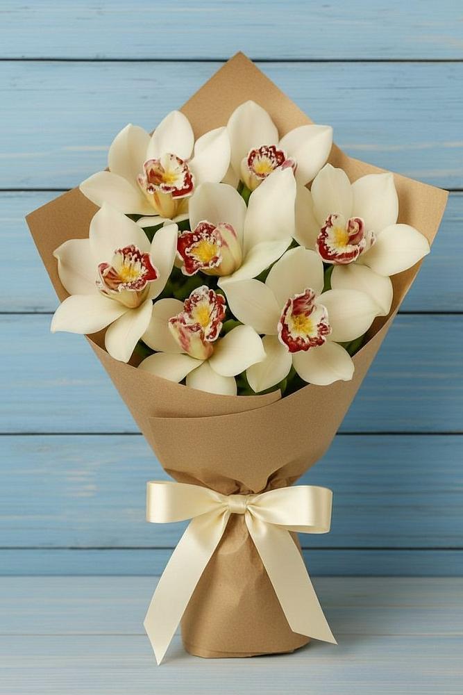 Букет цветов из: Орхидеи и Розы в Нефтегорске Самарской области